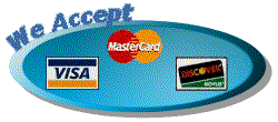 We accept Mastercard, Visa, and Discover